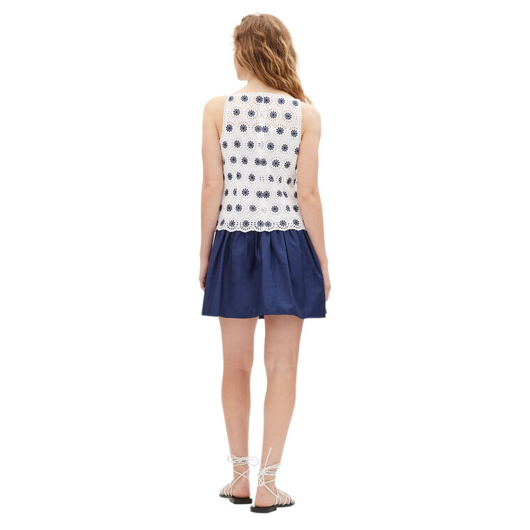 Grace Sleeveless Eyelet Mini Dress image number null