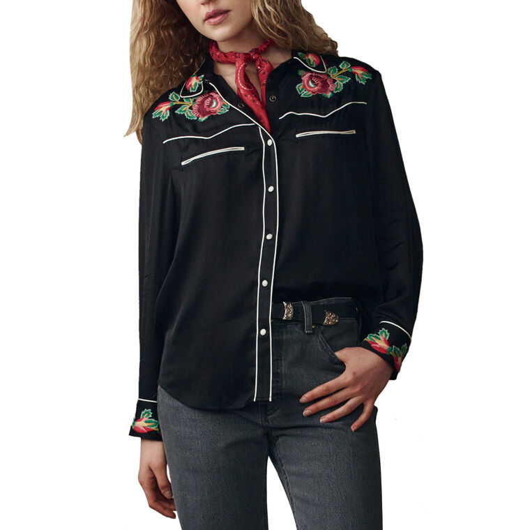The Heirloom Rose Long Sleeve Western Shirt image number null