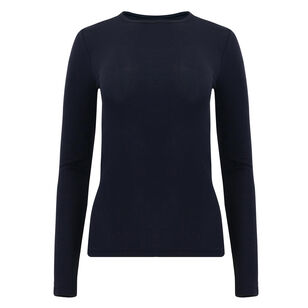 Circular Ribbed Crewneck Pullover T-Shirt