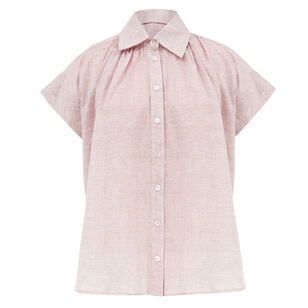 Trinity Short Sleeve Button-Up Top