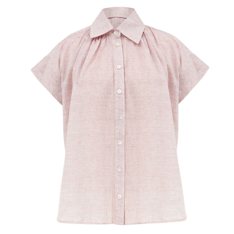 Trinity Short Sleeve Button-Up Top image number null