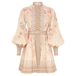 Illuminate Buttoned Linen Mini Dress