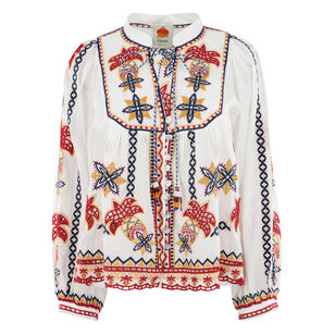Mary's Tiles Embroidered Blouse