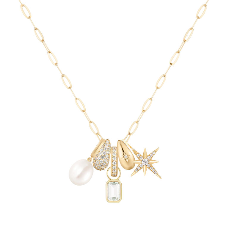 Lucy Triple Charm Necklace image number null