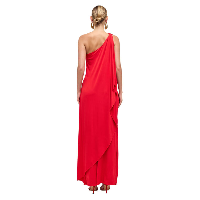 Linden One-Shoulder Ruched Maxi Dress image number null