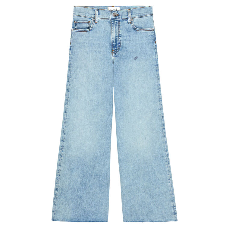 Le Palazzo Crop Raw Hem Jean image number null