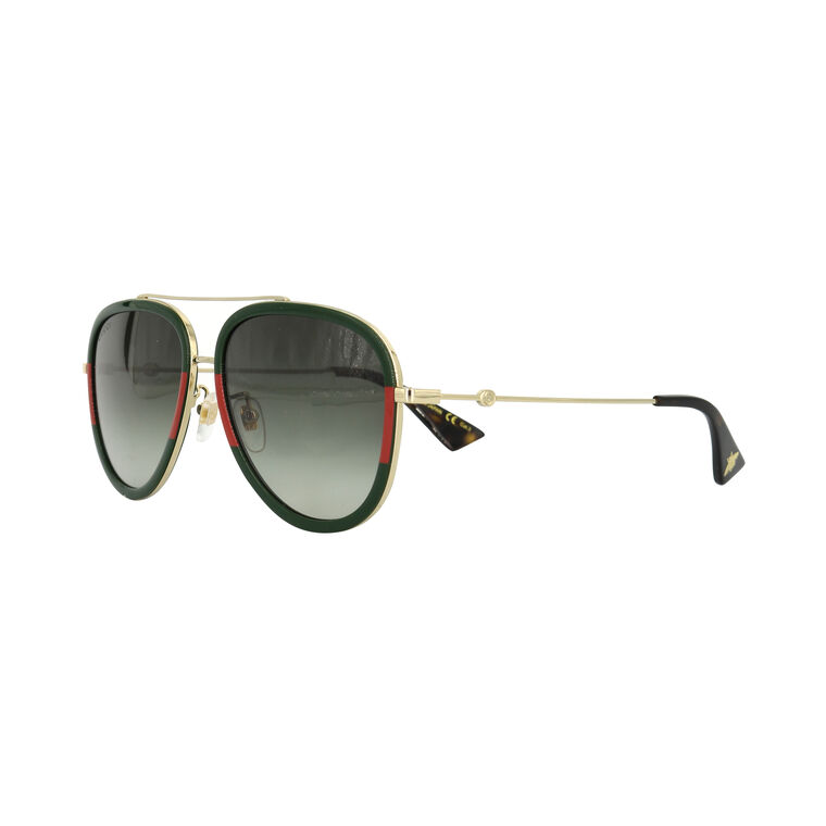 Web Stripe Aviator Sunglasses image number null