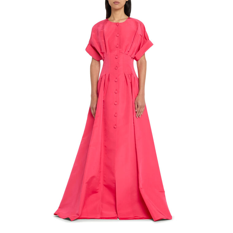 Corset-Waist Button-Front Gown image number null