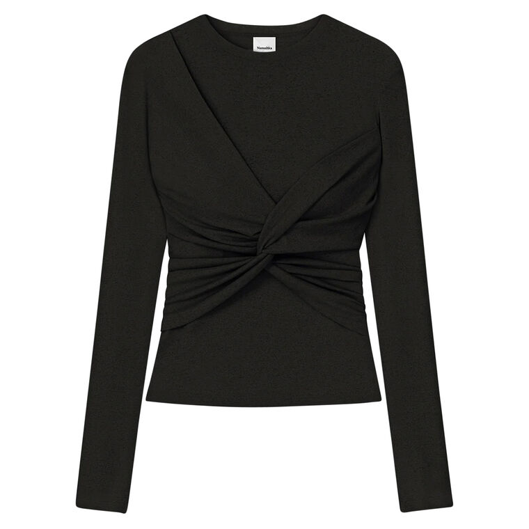 Izolda Draped Mesh Jersey Top image number null