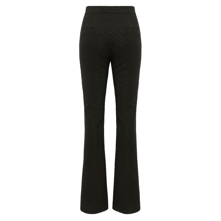 Sparkling Emotions Flared Floral Sequin Pants image number null