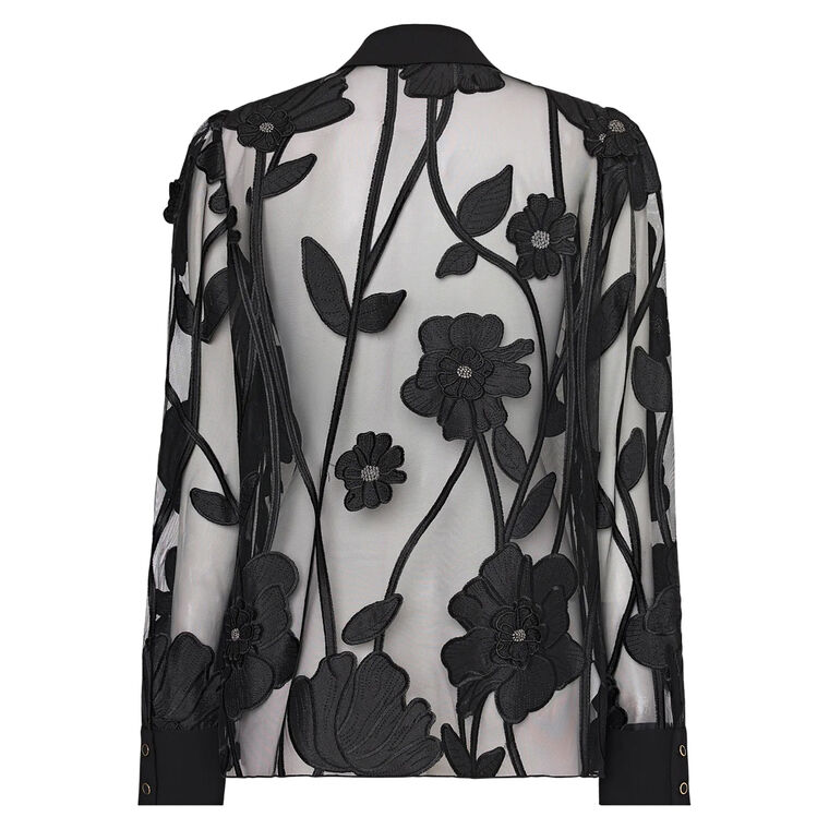 Ashton Grand Fleur Embroidered Long Sleeve Top image number null
