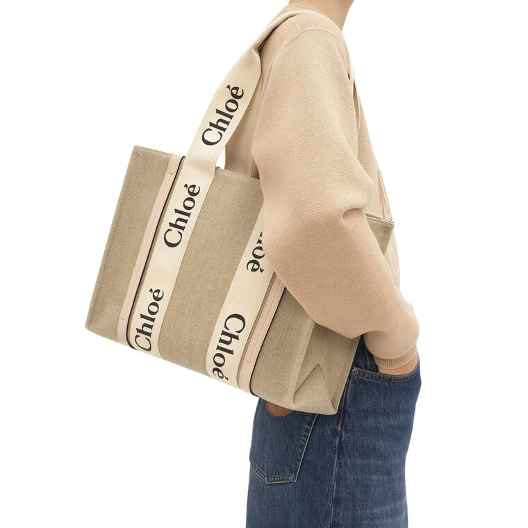 Woody Tote Bag in Linen image number null