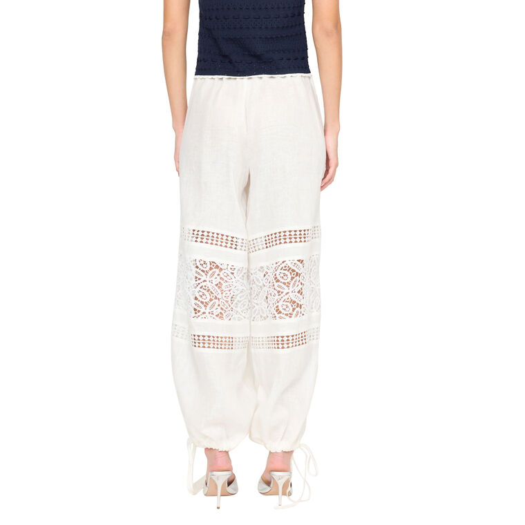 Oksana Lace-Inset Relaxed Fit Pant image number null