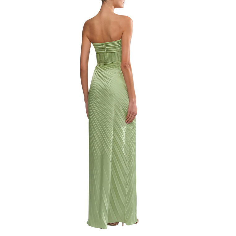 Joyceann Strapless Sweetheart Neckline Pleated Gown image number null