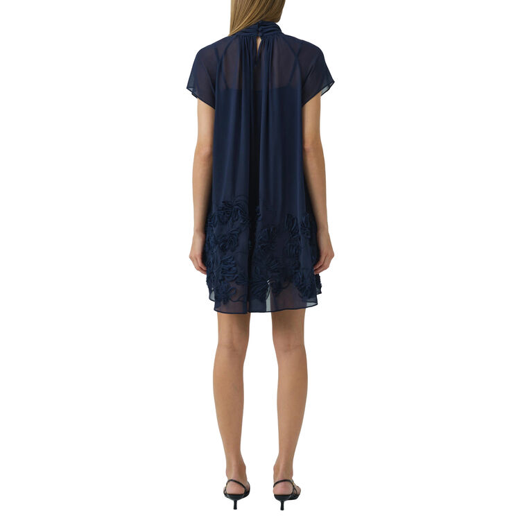 Aviel Short Sleeve Chiffon Mini Dress image number null