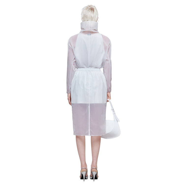 Long Sleeve Nylon Organza High Neck Top image number null