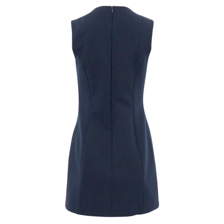 Andie Faux Leather Detail Sheath Mini Dress image number null