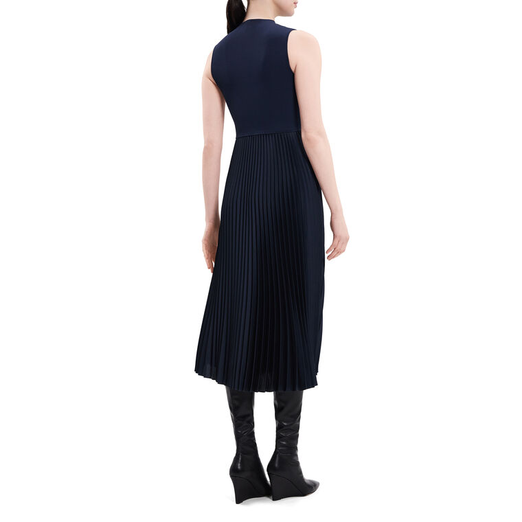 Pleated Combo Dress image number null