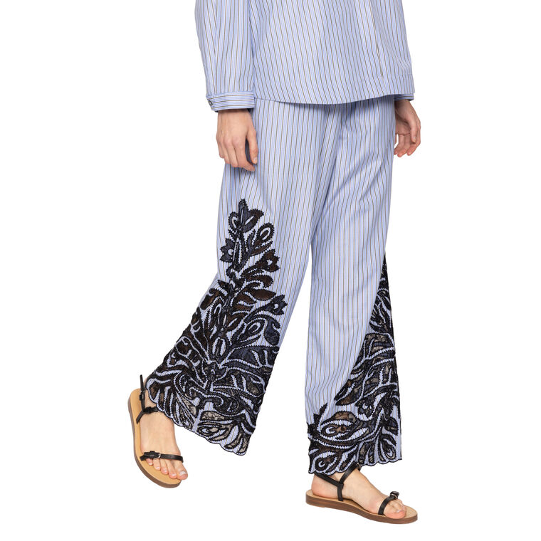 Maella Wide-Leg Stripe Pants image number null