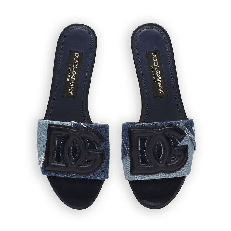 Patchwork Denim Slide image number null