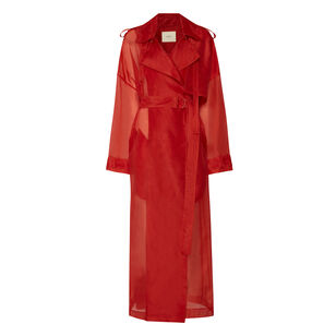 Organza Double Breasted Trench Coat
