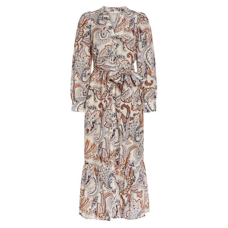 Hannon Long Sleeve Belted Maxi Dress image number null