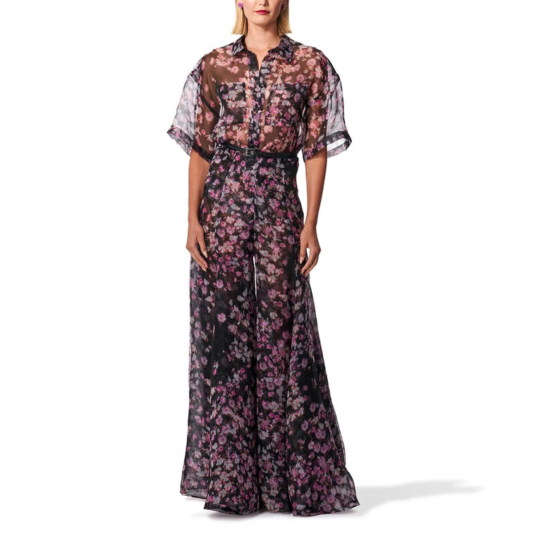 Floral-Print Palazzo Pant image number null