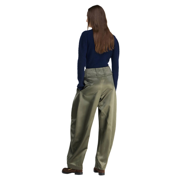 Pleated D-Ring High Rise Trouser image number null