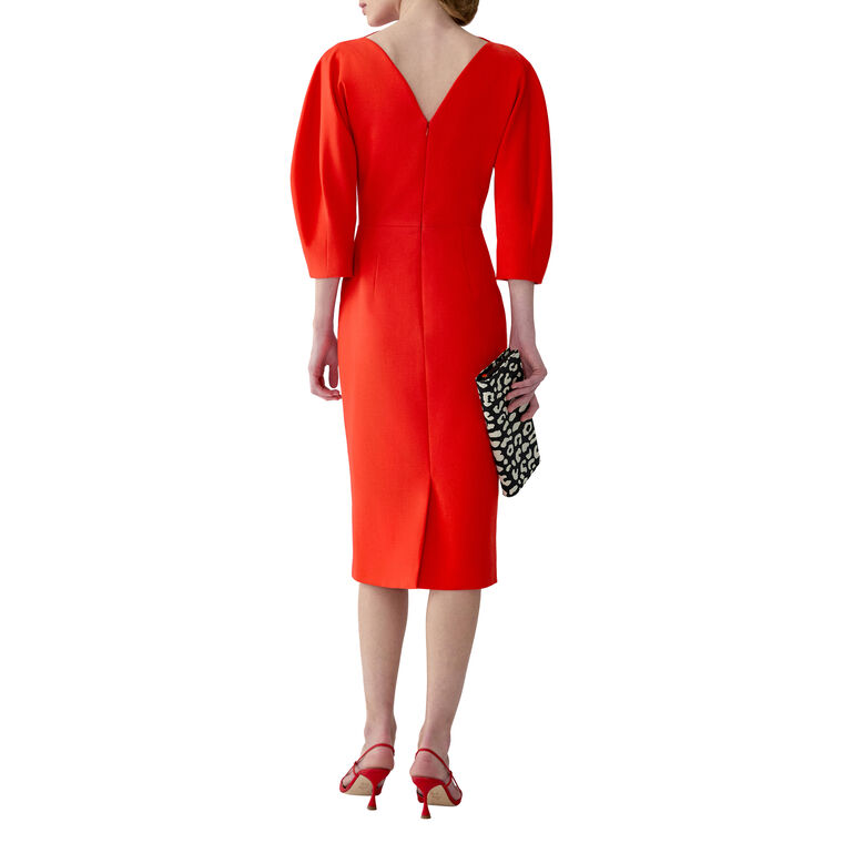 Draped Neckline Sheath Dress image number null