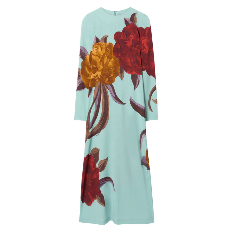 Long Sleeve Midi Swing Dress image number null