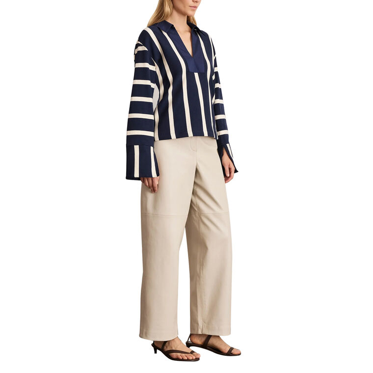 Whitney Long Sleeve Collared Rugby Top image number null