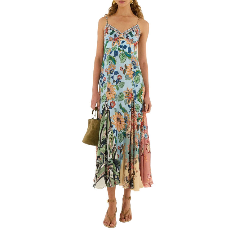 Floral Delhi Sleeveless Maxi Dress image number null