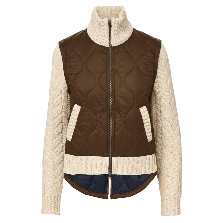 Patra Quilted Mixed Media Jacket image number null
