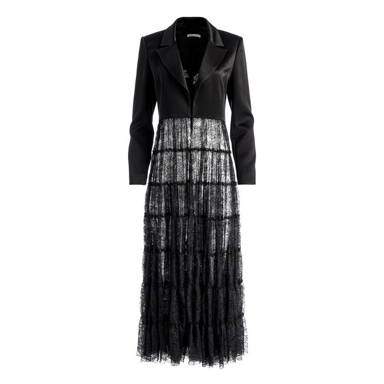 Everly Drama Lace Maxi Blazer image number null