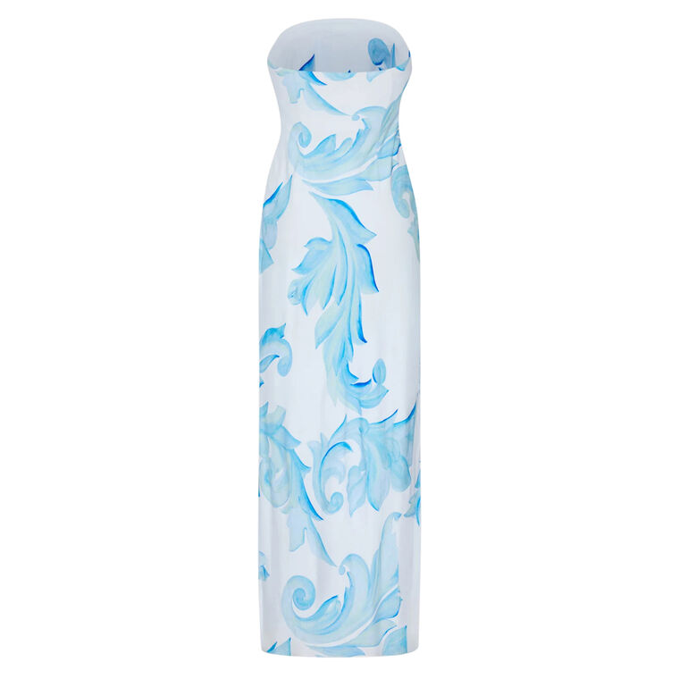 Vera Satin Floral Maxi Dress image number null