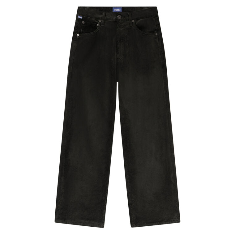 Delphina High Rise Straight-Leg Velvet Jean image number null