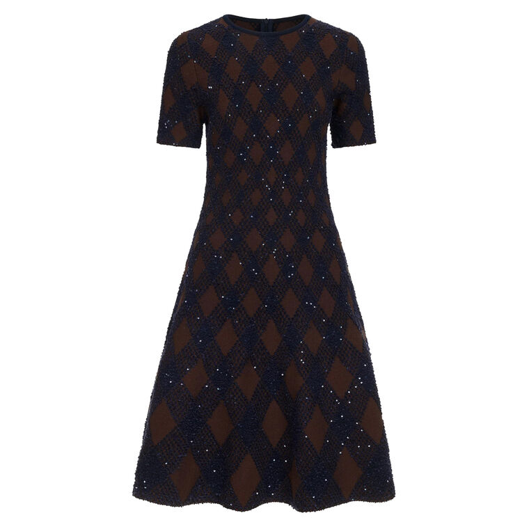 Argyle Knit Dress image number null