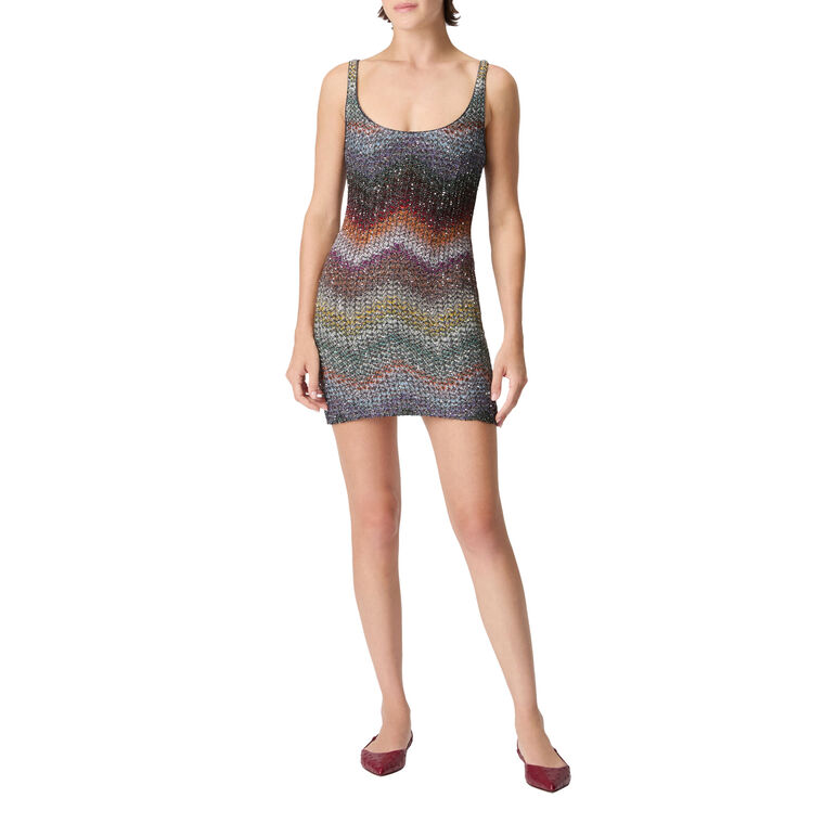 Sleeveless Sequin Mini Dress image number null