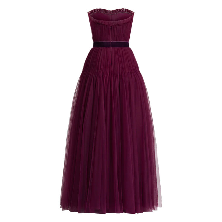 Pleated Tulle Couture Gown image number null