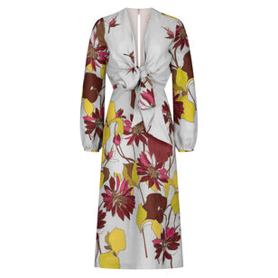 Battia Twist Front Midi Dress