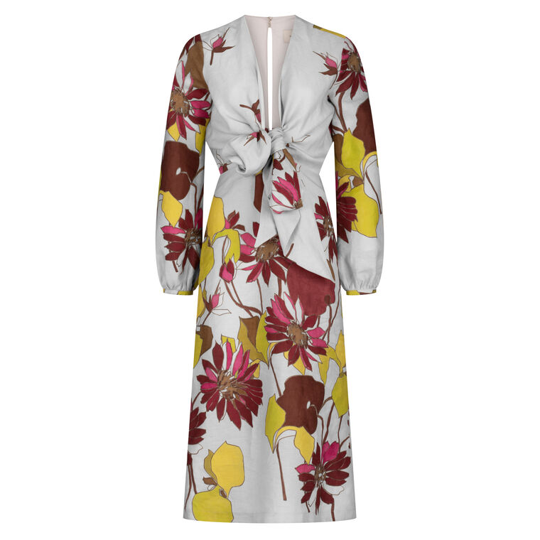 Battia Twist Front Midi Dress image number null