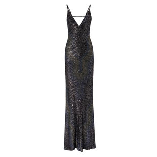 Spaghetti Strap Sequin Maxi Dress