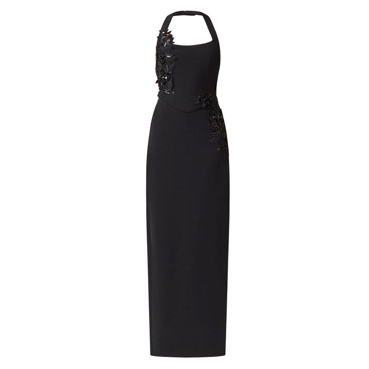 Odelia Beaded Halter Neck Gown image number null