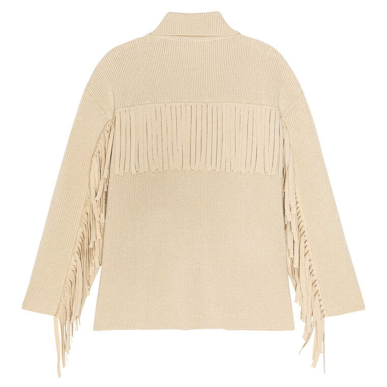 The Western Fringe Sweater Jacket image number null