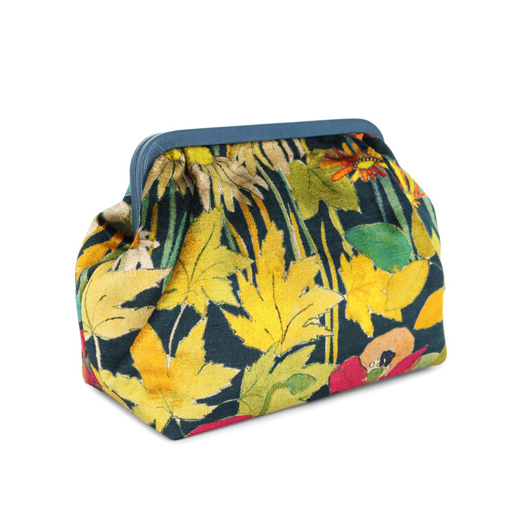 Susan Printed Velvet Clutch image number null