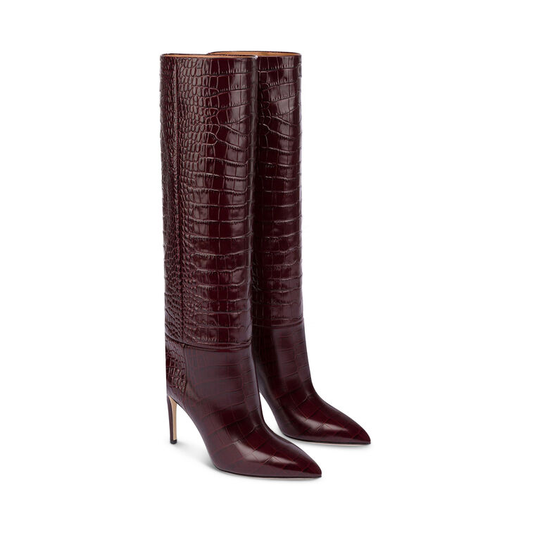 Stiletto 85mm Croc-Effect Boot image number null