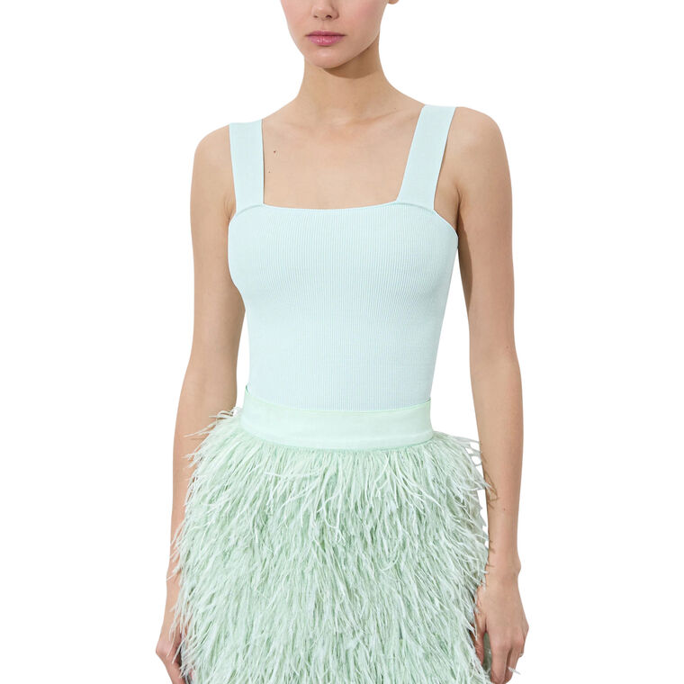 Torie Wide Strap Ribbed Knit Tank Top image number null