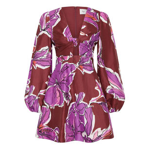 Inflorescence Long Sleeve Mini Dress