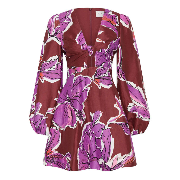 Inflorescence Long Sleeve Mini Dress image number null