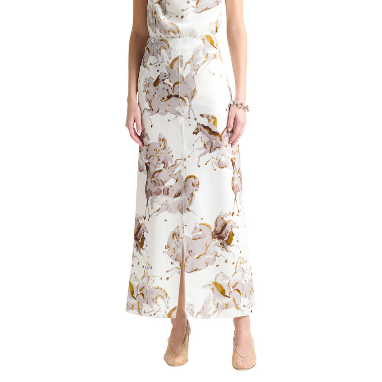 Benji Silk Maxi Skirt image number null